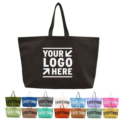 Oversized Lightweight Canvas Carryall Tote Bag