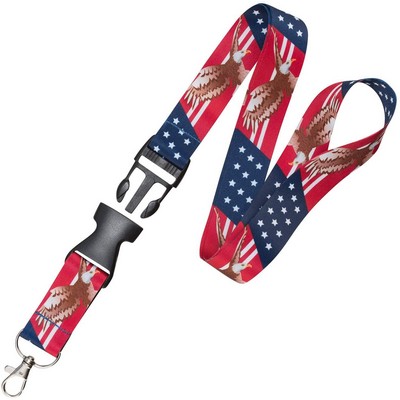 3/4" Buckle Release Full Color Lanyard